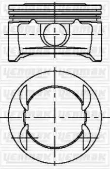 поршень в сборе! поршень+кольца d73.4 STD\ Opel Agila/Corsa 1.2 XEP 98> 31-04222-000 YENMAK