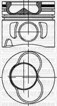 поршень в сборе! поршень+кольца d79.51 +0.50\ Audi A3/A4 1.9TDi 02> 31-04319-050 YENMAK