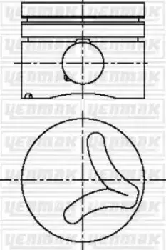 поршень в сборе! поршень+кольца d80 STD\ BMW E36/E34/E39 1.7TDs/2.5TDs M41/M51 91> 31-04613-000 YENMAK