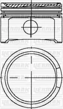 поршень в сборе! поршень+кольца d81.01 STD\ Audi A3/A4, VW Golf/Passat 1.8T 00> 31-04299-000 YENMAK