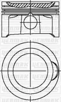 поршень в сборе! поршень+кольца d82.51 +0.50\ VW LT35/LT46/TR 2.5TDi 96> 31-04327-050 YENMAK