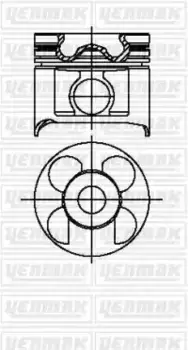 поршень в сборе! поршень+кольца d89 STD\ Nissan Navarra/Pathfinder 2.5D YD25DDTi 01> 31-04568-000 YENMAK