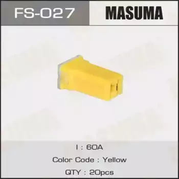 предохранитель силовой! 60A желтый\ FS-027 MASUMA