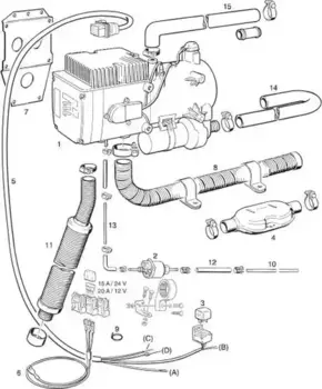 предпусковой подогреватель/отопитель! Hidronic D10W 24V \MAN, MB, RVI, Scania 25 2161 05 0000 EBERSPAECHER