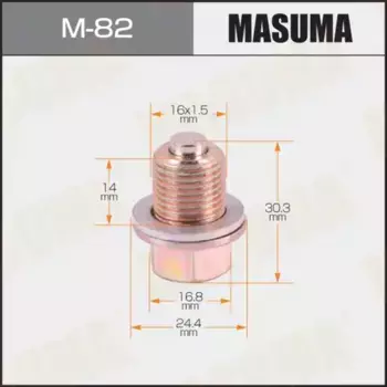 пробка сливная поддона! M16x1.5\ Hyundai, Kia M-82 MASUMA