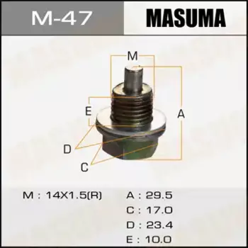 пробка сливная! с магнитом 14x1.5\ Isuzu M-47 MASUMA