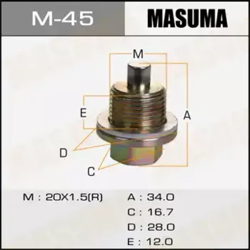 пробка сливная! с магнитом 20x1.5\ Honda M-45 MASUMA