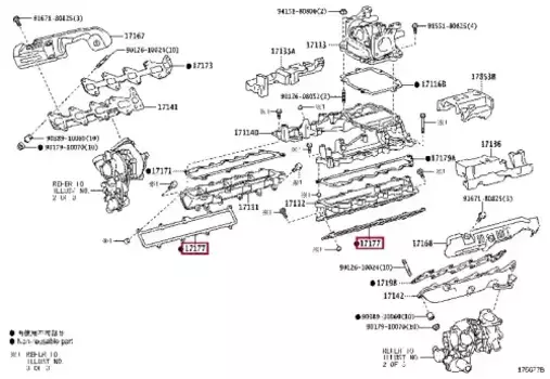 Прокладка коллектора TOYOTA / LEXUS 17177-51011