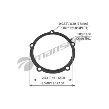 прокладка крышки ступицы !на 5 отв \ROR TE9000 CSB16 MANSONS