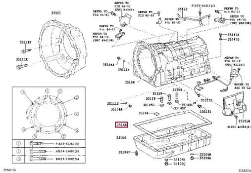 Прокладка масляного поддона TOYOTA / LEXUS 3516822020