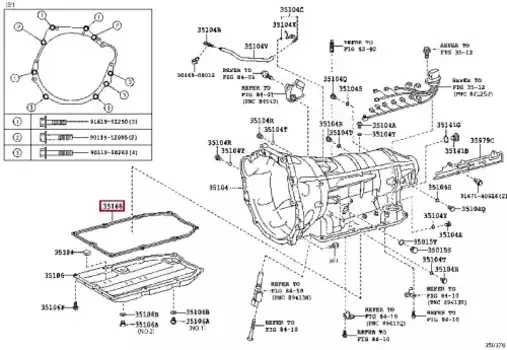 Прокладка масляного поддона TOYOTA / LEXUS 3516850010