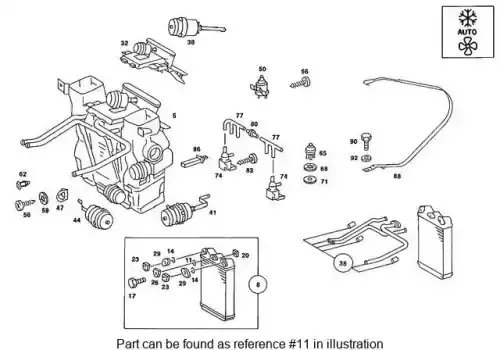 прокладка радиатора отопителя!\ MB W203 2.0 00-06 000 835 37 98