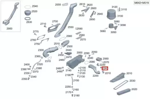 прокладка турбокомпрессора!\ MB All 642 094 05 80