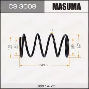 пружина передняя!\ Mitsubishi Lancer IX 2.0 03-08 CS-3008 MASUMA