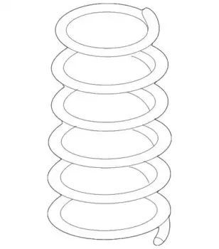 пружина передняя!\ VW Golf VII 1.0-1.2TSI 12> 5Q0411105HL VAG