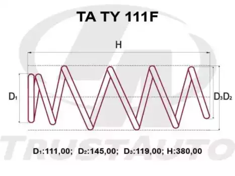 Пружина усиленная 50 TATY111F TRUSTAUTO