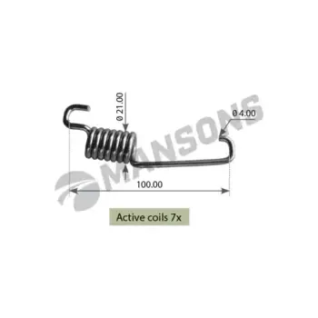 Пружины барабанных тормозных колодок MANSONS SPR005