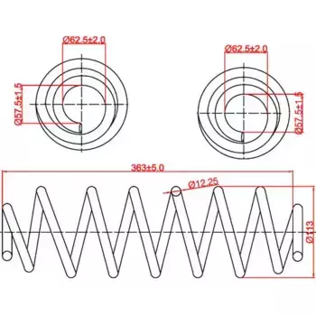 Пружина задней подвески Skoda Octavia, Superb, Yet Z48028R ZIKMAR
