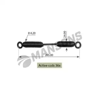 Пружины барабанных тормозных колодок MANSONS 300.080