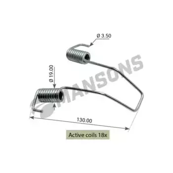Пружины барабанных тормозных колодок MANSONS 300.151