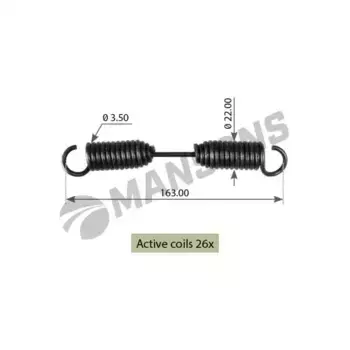 Пружины барабанных тормозных колодок MANSONS SPR0026