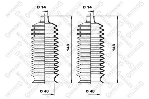 пыльник рейки рулевой!\ Honda Civic VIII 05> 14-98028-SX STELLOX