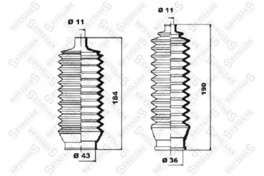 пыльник рейки рулевой!\ Toyota Carina E 1.6-2.0/2.0TD 92-97 14-51007-SX STELLOX