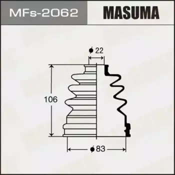 пыльник ШРУСа! (силикон)\ Mazda Familia 94-08 MFS-2062 MASUMA