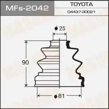 пыльник ШРУСа внутр.!\ Toyota Camry/Celica/Vista 89> MFS-2042 MASUMA