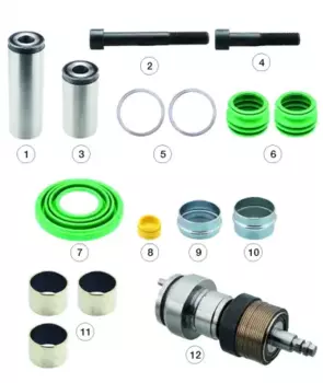 р/к диcкового тормоза ! 12(мр) направляющие втулки,болты и пыльники PAN17 \DAF,Iveco 0810 30118 ANDAC