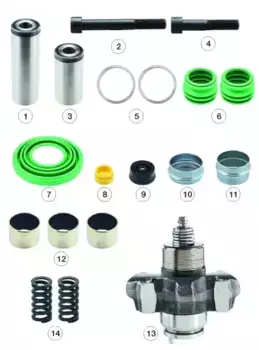 р/к диcкового тормоза ! 14(мр) направляющие втулки,болты и пыльники PAN17 \DAF,Iveco 0810 30117 ANDAC