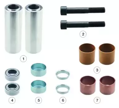 р/к диcкового тормоза! (мр) направляющие втулки,болты и пыльники\ VolvoFH 0810 20236 ANDAC