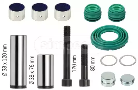 р/к диcкового тормоза! направляющие втулки,болты, уплотн. PAN19,19-1plus,22-1 \SAF,DAF SP0502.0040 SIMPECO