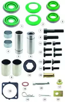 р/к диск.торм.! 22(мр) направл,втулки,пыльн.,крышки,болты,шплинты,прокл.Meritor\ROR DX195 0810 20124 ANDAC