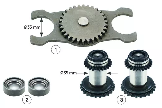 р/к дискового тормоза ! 3(мр)подводной механизм (левый-35 mm)\Meritor Elsa 1