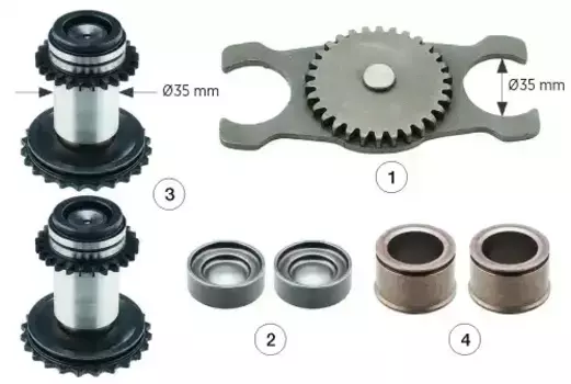 р/к дискового тормоза ! 4(мр)подводной механизм (левый-35 mm)\Meritor Elsa 1 0810 20165 ANDAC