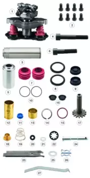 р/к дискового тормоза! (мр) механизм нажимной в сборе, без штыря \BPW TSB 3709/4309/4312