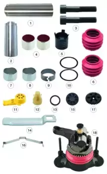 р/к дискового тормоза !(мр) полный к-т (подводящий механизм, направл.) \HALDEX Modul T 0810 60903 ANDAC