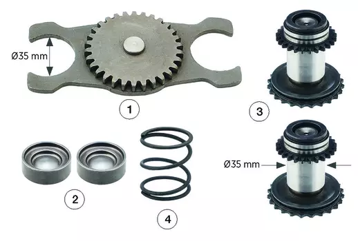 р/к дискового тормоза !подводной меxанизм лев.резьба для LRG702 правый\ 0810 20851 ANDAC