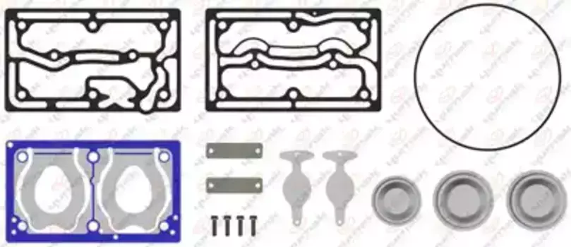 р/к компрессора! (кмр) прокладки, упл.кольца, клапаны, смазка, крышки (16 пр.)\MB,MAZ RK.01.712 YUMAK