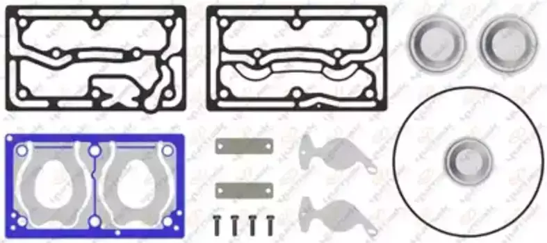 р/к компрессора! (мр) прокл. 3шт, крышки 2шт, клап. 2шт, к. упл. 2шт, болты 4шт\ MB, VOLVO RK.01.352 YUMAK