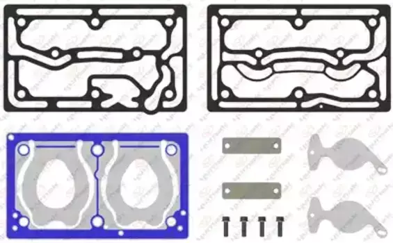 р/к компрессора! (мр) прокладки, клапаны, упл.кольцо (9 пр.)\ Volvo FH16 RK.01.352.11 YUMAK