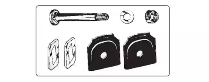 р/к пальца рессоры! 2 пластины+2 прокладки+палец+шайба+гайка M24x166\ BPW 711066 ERREVI
