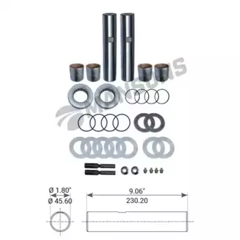 р/к шкворней! на ось Е-1200I,1320I\ FRL, KENWORT 580.014 MANSONS