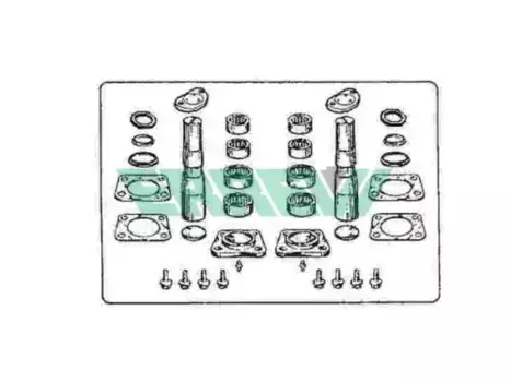 р/к шкворней на ось! с подшипниками 43x53x225 \IVECO EuroCargo, EuroTech/EuroStar Cursor 711770 ERREVI