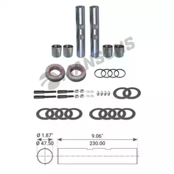 р/к шкворня !с м/керамическим покрытием втулок, 47.5x230 на ось 1462BN Eaton\FRL,INTERN 270.001 MANSONS