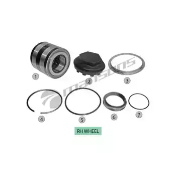 р/к ступицы колеса !подшипник, стоп.кольцо, упл.кольца, гайка, крышка \MB 700.209 MANSONS