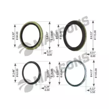 р/к ступицы! сальники2+кольцо2\ Volvo FH12 900.125 MANSONS