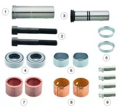 р/к суппорта !направ.d35x117mm/d31x117mm болты пыльники втулки заглушки\Volvo Elsa 225