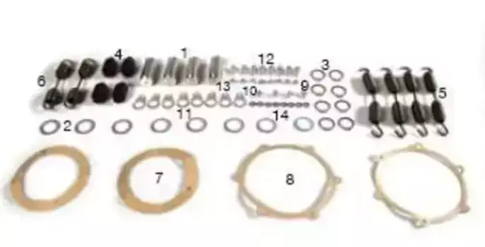 р/к тормозной колодки (на ось) !(бм) прокл,р/к пальцев, роликов, пружины \SAF 8130->02.84 075.533 SAMPA